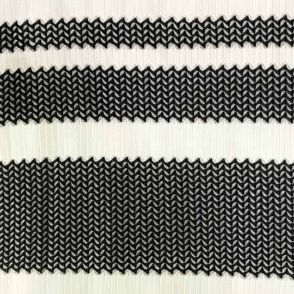 Zara Black White Striped Cold Shoulder Striped Shift Mini Dress - Picture 7 of 10